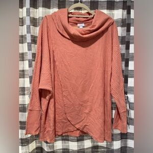 LuLaRoe Kristen Orange Cowl Neck Sweater